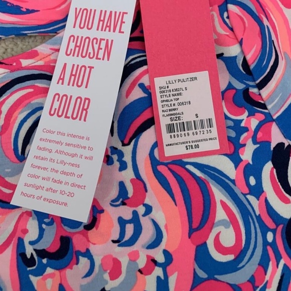 Lilly Pulitzer Small (Generous fit) ‘Raz Berry FlaminGoals’ Perfectly bright! - Picture 5 of 5